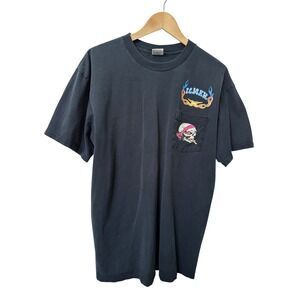 Vintage Anvil Ice Cream Man From Hell Skull Pocket T-Shirt XL Kram USA Made